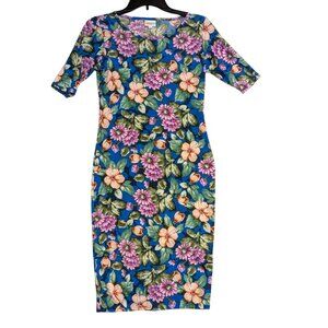 LuLaRoe Julia Hawaiian Colorful Floral Dress XS Rare